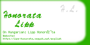 honorata lipp business card